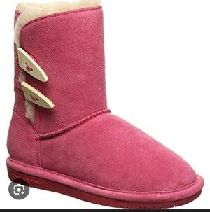 BEARPAW Abigail Solid Pink Boots - Size 10